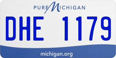 MI license plate DHE1179