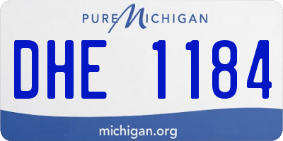 MI license plate DHE1184