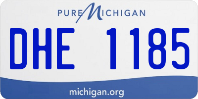 MI license plate DHE1185