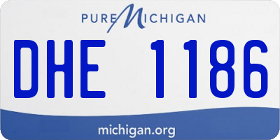 MI license plate DHE1186
