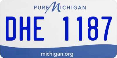 MI license plate DHE1187