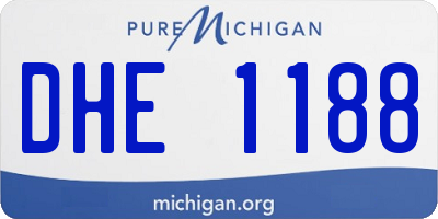 MI license plate DHE1188