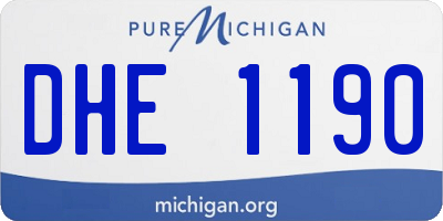 MI license plate DHE1190