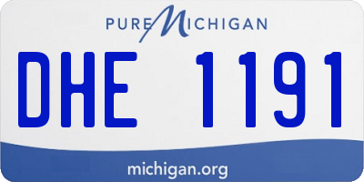 MI license plate DHE1191
