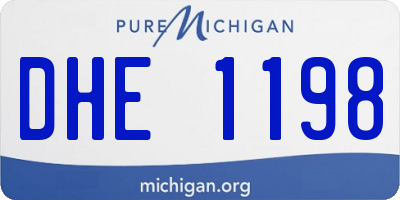 MI license plate DHE1198