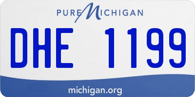 MI license plate DHE1199