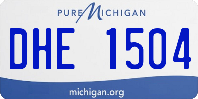 MI license plate DHE1504