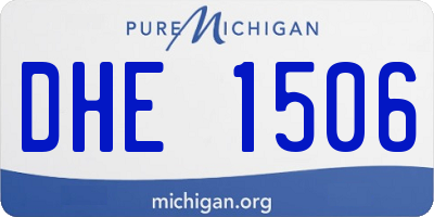 MI license plate DHE1506