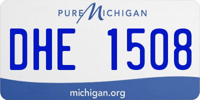 MI license plate DHE1508