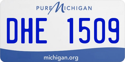 MI license plate DHE1509