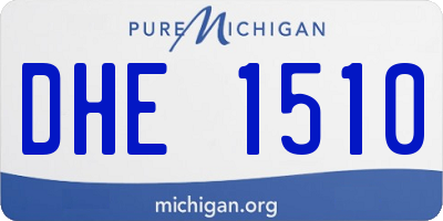 MI license plate DHE1510