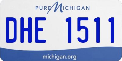 MI license plate DHE1511