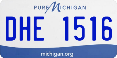 MI license plate DHE1516