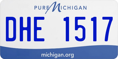MI license plate DHE1517