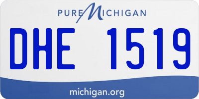 MI license plate DHE1519