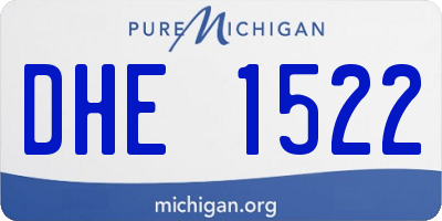 MI license plate DHE1522