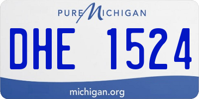 MI license plate DHE1524