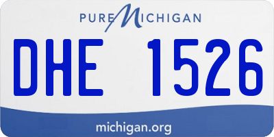 MI license plate DHE1526