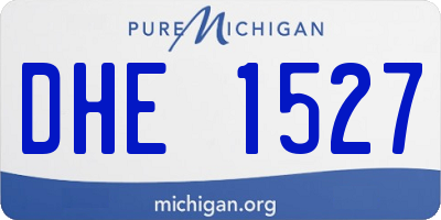 MI license plate DHE1527