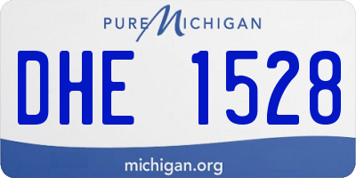 MI license plate DHE1528