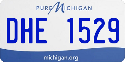 MI license plate DHE1529