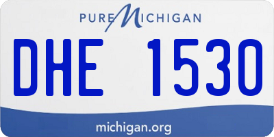 MI license plate DHE1530
