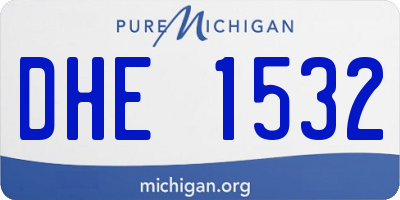 MI license plate DHE1532