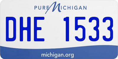 MI license plate DHE1533