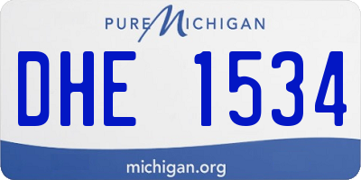 MI license plate DHE1534