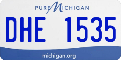 MI license plate DHE1535