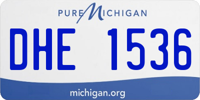 MI license plate DHE1536