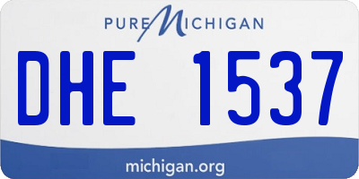MI license plate DHE1537