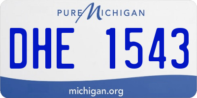 MI license plate DHE1543