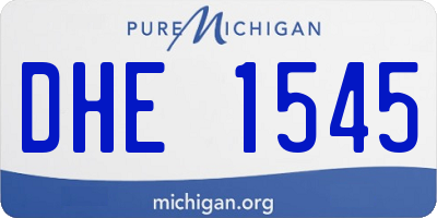 MI license plate DHE1545