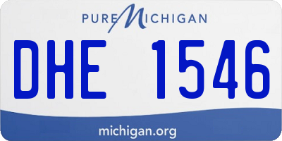 MI license plate DHE1546