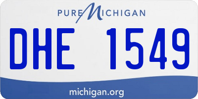 MI license plate DHE1549