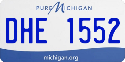 MI license plate DHE1552