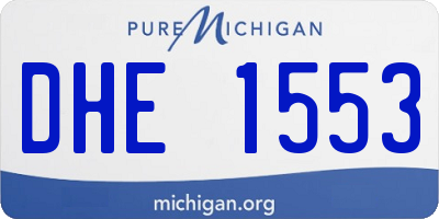 MI license plate DHE1553