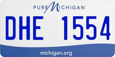 MI license plate DHE1554