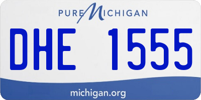 MI license plate DHE1555