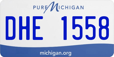MI license plate DHE1558