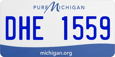 MI license plate DHE1559