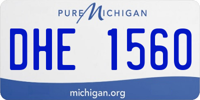 MI license plate DHE1560