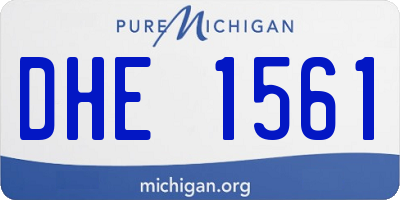 MI license plate DHE1561
