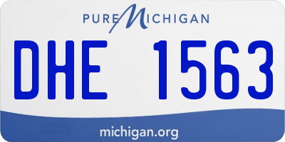 MI license plate DHE1563
