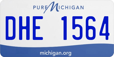 MI license plate DHE1564