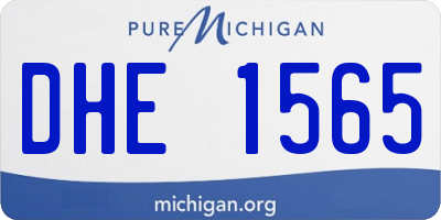 MI license plate DHE1565