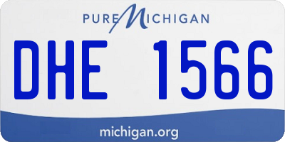 MI license plate DHE1566