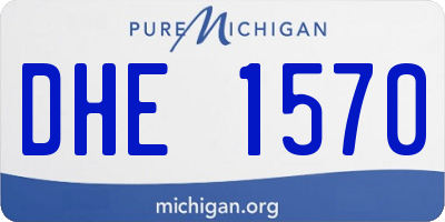 MI license plate DHE1570