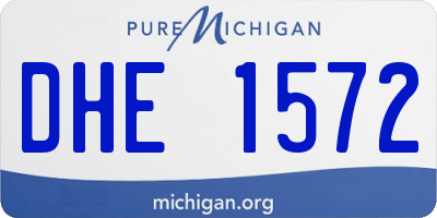 MI license plate DHE1572